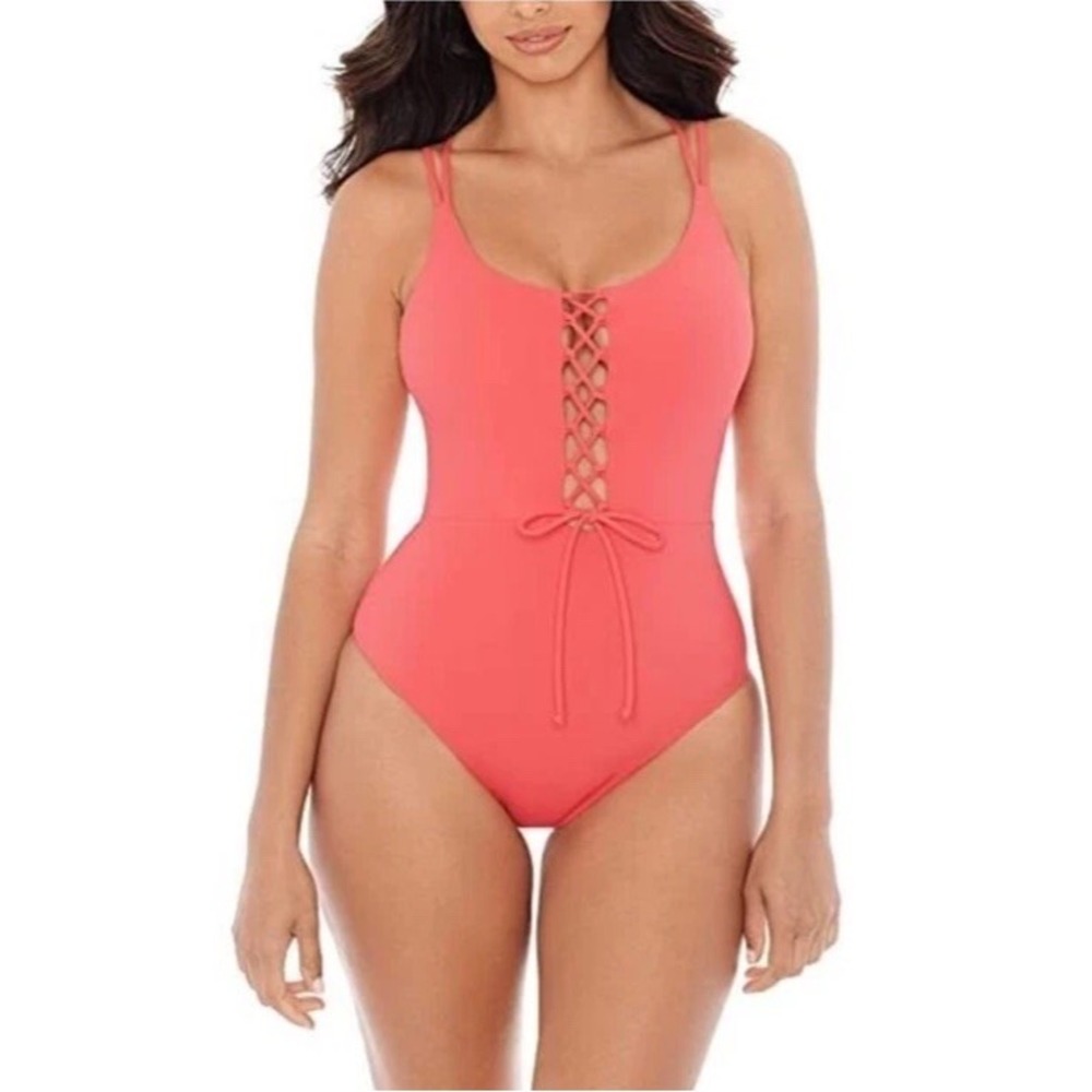 Skinny Dippers By Miraclesuit Suga Babe One Piece Swimsuit Size M Rogue